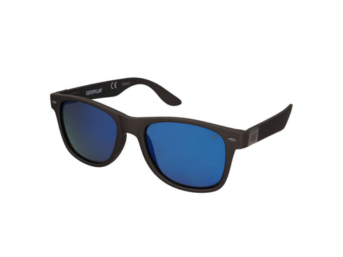 Blinding Sunglasses Matte Gray w/Blue Mirror Lens